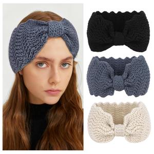 Knit Headband 3Pcs Warmer Ears Headband Braided Winter Hairband Winter Accessories for Women