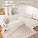 Sectional Couch Covers for Dogs 2 Pieces, Pet Couch Covers for Sectional Sofa, Washable L Shaped Couch Cover, Couch Blanket Furniture Protector (X-Large: 78" x 110" + 78" x 118", Off White)