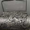Madison Park Quilt Traditional Damask Design All Season, Lightweight Coverlet Bedspread Bedding Set, Matching Shams, Pillows, Full/Queen (90"x90"), Aubrey, Jacquard Paisley Black, 6 Piece