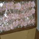Patelai 72 Pcs Pink Flower Napkin Rings Bulk Gold Cloth Napkin Holder Holiday Floral Serviette Buckle Gift Table Decor for Mothers Day Wedding Birthday Baby Shower Party Banquet Dinner and Daily Use