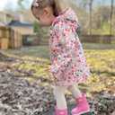 Arshiner Girl Baby Kid Waterproof Hooded Coat Jacket Outwear Raincoat Hoodies (Pink), Size: 1T