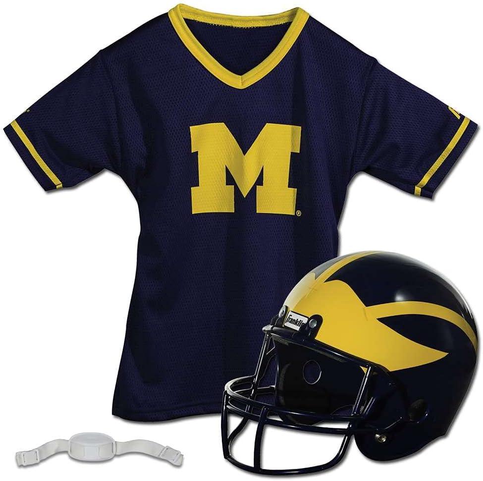 Franklin Sports NCAA Kids College Football Helmet + Jersey Sets - NCAA Team Youth Football Helmet + Uniform Costume Set (One Size)