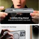 360 Rotatable Magnetic Stand for iPhone 14 pro max Case Compatible with Mag-Safe 16FT Military Drop Protection, Anti-Scratch/Fingerprint Shockproof iPhone 14 pro max Phone Case(Matte-Grey)