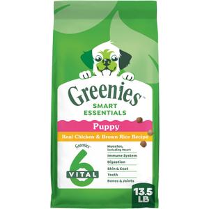 Greenies Smart Essentials Puppy High Protein Dry Dog Food Real Chicken & Brown Rice Recipe, 13.5 lb. Bag (BBD APR 07 2026)