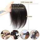 Forfeels Hair Toppers For Women 9.8" Human Hair For Women With Thinning Hair Dark Brown Color 100% Real Human Hair Toppers For Solve Slight Loosing And Covering Gray