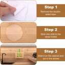 Wooden Straw Holder, Tumbler Straw Organizer Rack with Double Sided Adhesive Tape Drinking Straw Holder Dispenser Accessories Glass Straw Storage Container Supplies for Kitchen Counter Cabinets