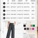 Sarin Mathews High Waisted Wide Leg Pants for Women Business Casual Dress Pant Palazzo Long Work Trousers with Pockets (Gray, L)