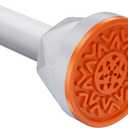 White Shower Curtain Rod 32-80 inch, Adjustable shower rods for bathroom, Stainless Steel, Never Rust, No Drill