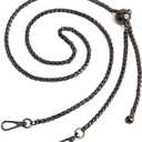 BEAULEGAN Thin Purse Chain Strap Adjustable - Replacement for Small Shoulder Crossbody Bag, 51 Inches Long (Gunmetal)