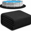 21 Foot Round Swimming Pool Liner Pad Pre-Cut Pool Pads for Above Ground Pool, Extends Life of The Liner, Puncture Resistant, Durable Felt Eco-Friendly Material, Black