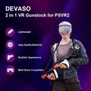 DEVASO Magnetic VR Gun Stock for PSVR2, 3-in-1 Changing VR Handle Accessories for Playstation VR2, Handle Attachment with Shoulder Straps for Enhance FPS Gaming Experience
