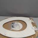 Bemis 1500EC Durable Wood Toilet Seat with Easy Clean Hinges, Made in USA, Elongated, Biscuit
