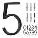 6" Stainless Steel Floating House Numbers Metal Modern House Numbers, Mailbox Decor Number with Nail Kit, Coated Black, 911 Visibility Signage 1,4,9,5,5