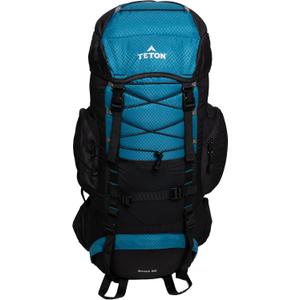 Teton 55L Scout Internal Frame Backpack for Hiking, Camping, Backpacking, Rain Cover Included, Pacific