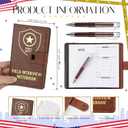 Ctosree 20 Pcs Police Appreciation Gifts Public Safety Field Interview Notebooks with Ballpoint Pen Police Academy Graduation Gifts for Law Enforcement Polices Officer Security Personnel (Brown)