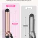 YEEGOR 1 1/4 inch Curling Iron,Extra Long Barrel Culing Wannd,100-240V Dual Voltage Hair Curler for Big Wave Curls,12 Temps