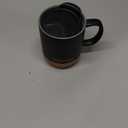 Life's Easy 12 oz Coffee Mug with Insulated Cork Bottom and Push-On Splash-Proof Lid - Black
