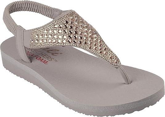 Skechers Women's Meditation-Rockstar Flip-Flop, 8
