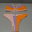 ZAFUL Women's High Cut Bikini Sets Ribbed V-Wire Cami Bikini Two Piece Swimsuit Small
