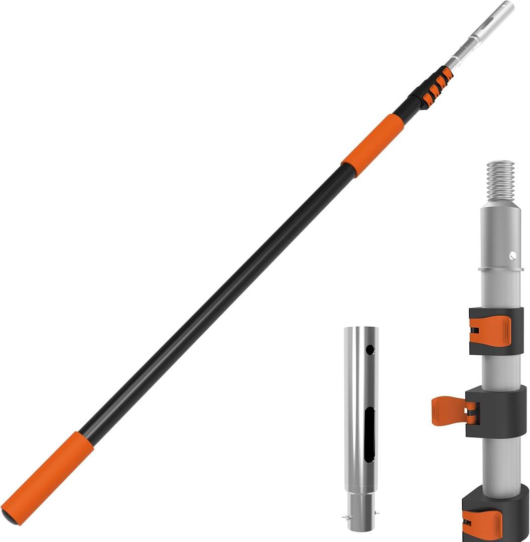 SISIUPASSIE 20FT Telescopic Pool Pole, Heavy Duty Swimming Pool Pole Adjustable Length, Aluminium Aolly, Universal Pole for Skimmer Nets, Vacuum Heads and Brushes