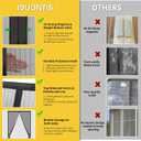 Magnetic Screen Door - Fit for Door Size:38x82 Inch, Screen Itself Size:40" x 84", Hands Free Mesh Partition,Heavy Duty Screen Door Mesh Curtain Keeps Bugs Out, Frame Hook & Loop, Pet and Kid Friendly