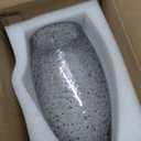 1 Set Oval Glass Lamp Shade 7.5" High x 4.7" Diameter Glass Pendant Lampshade Compatible with E26 Light Fixtures Lampshade Replacement for Kitchen Island Ceiling Pendant (Black Seeds)