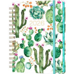 2026 Planner - Planner 2026, 2026 Planner Weekly and Monthly, Jan 2026 - Dec 2026, 8.5" x 6.4", Calendar Planner with Hardcover, Twin - Wire Binding, Monthly Tabs, Elastic Closure, Daily Organizer
