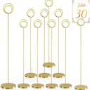 Table Number Holders 10Pcs - 13 inch Place Card Holder Metal Super Tall Table Number Stands for Wedding Party Graduation Reception Restaurant Home Photo Picture Office Memo Birthday, Gold