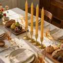 Viyffo 8 Inch Pure Beeswax Taper Candles, 6 Pack Handcrafted Dripless & Smokeless Long Burning Unscented Candles, 8 Hour Burn for Dinner, Wedding, Home, Prayer Decor
