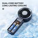 Handheld Fan Compact, Portable, Powerful Airflow: High-performance motor, LED display, 19.5-hour battery life, 100-speed settings, foldable design, 3-in-1 portable fan. (Black)