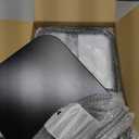 Kitstorack TV Tray Table, Adjustable Height & Rounded Metal Corners, Snack Table for Couch, Sofa, Bed, Chair, Living Room, C Shaped End Side Table for Eating, Dinner or Laptop, Small Spaces, Black