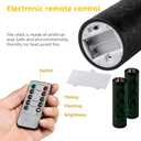 Pack of 3 Black Regular Textured LED Flameless Flickering Battery Operated Candles with Remote and Timer, Real Wax Pillar Candles for Festival Wedding Halloween Christmas Home Party Decor