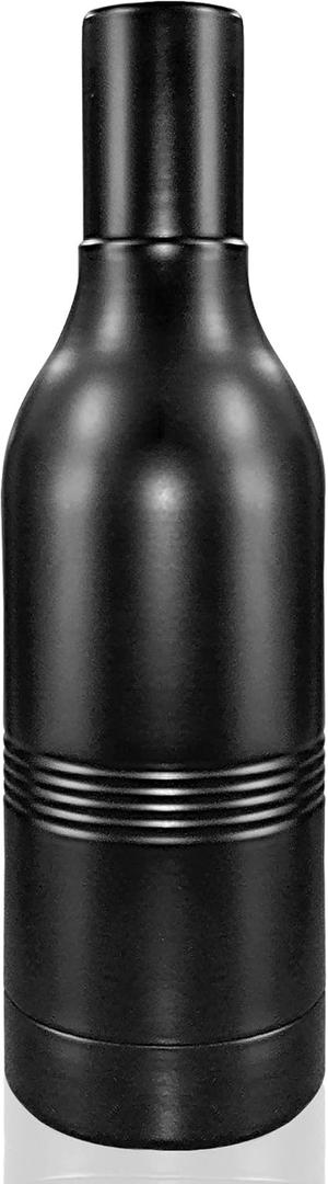 CUULii Insulated Wine Tumbler - Double-Wall Stainless Steel Portable Cooler for Red and White Wine, Travel Thermos with Neoprene Liner, BPA-Free - Perfect Gift for Wine Lovers, Black (750ml)