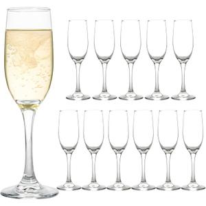 Elegant Champagne Flutes Set of 12 Champagne Glasses for Wedding or Christmas, 6 oz Ideal for Sparkling Wine - Dishwasher Safe Elegant Champagne Flutes Set of 12 Champagne Glasses for Wedding or Christmas, 6 oz Ideal for Sparkling Wine - Dishwasher Safe