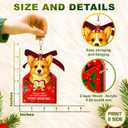 2 x Corgi Ornament, Corgi Ornaments for Christmas Tree, Unique Dog Letter Christmas Ornaments 2025 Gifts for Lover, Dog Ornament and Decor Gift Wood Acrylic 2 Layers Xmas Ornaments