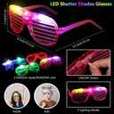 ADXCO 60 Pieces Glow in the Dark Party Supplies Neon Party Favor LED Light Up Party Favors with Flashing Glasses Flower Headband Crown Bracelets Rabbit Cat Ear Headband for Neon Party