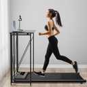 39.37" Folding Standing Desk, Small Laptop Stand Up Desk for Sitting or Standing, No Assembly Needed, Portable, Tall Foldable Desk for Home, Office, Small Spaces (Black)