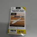 2 x 4 Clear Silicone Wall Protector Strips  Self-Adhesive Door Slam Stoppers & Noise Dampening Bumpers for Cabinets, Car, Toilet Lids, Drawers, Shower  5.5" x 0.7" x 0.2" by Vellax