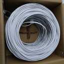 Cables Direct Online CAT6 Cable 1000ft Pull Box Solid Ethernet LAN UTP Cable 23AWG 550Mhz RJ45 Network CCA Copper Clad Aluminum Wire Bulk (White)