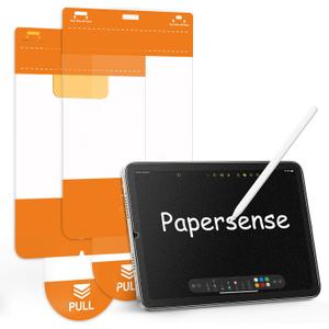 OMOTON PAPERSENSE Matte Screen Protector for iPad Mini 7th A17 Pro/6th (2024/2021,8.3-inch), Matte Tempered Glass with Dust-Free Installation Tray, Anti-Glare, Apple Pencil Support, Paper-feel, 2 Pack