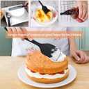 Spatulas Set of 6, Food Grade Silicone Spatulas, Heat Resistant, Seamless One Piece Design, Stainless Steel Core, Kitchen Utensils Nonstick for for Cooking, Baking and Mixing (Black)