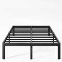 12 Inch High Metal King Bed Frame No Box Spring Needed, Heavy Duty King Size Bed Frame Platform, Noise Free, Easy Assembly, Black