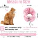 Cat Recovery Collar, Soft Adjustable Cone for Cats and Kittens, Lightweight Waterproof Elizabethan Collar for After-Surgery Care, Prevent Licking and Scratching, Neck Protector for PetsPink,M