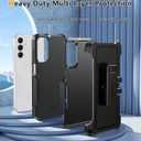 FNTCASE for Samsung Galaxy A15-5G Case: Dual Layer Military Grade Drop Protection Cell Phone Cover with Belt-Clip Holster | Shockproof Rugged Durable Heavy Duty Protective Bumper Tough (Black)