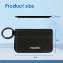 Credit Card Holder for Women, Card Holder Wallet, Card Case Wallet, Minimalist Wallet, Small Wallets with Keychian, Slim Front Pocket Wallets (Black)