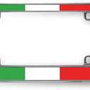 Metal Bike License Plate Frame Italy A Motorcycle Tag Holder Chrome 4 Holes One Frame 5x7.5in