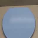 Blue Elongated Toilet Seat Natural Wood Toilet Seat with Zinc Alloy Hinges, Easy to Install also Easy to Clean, Scratch Resistant Toilet Seat by Angol Shiold (Elongated, Blue)