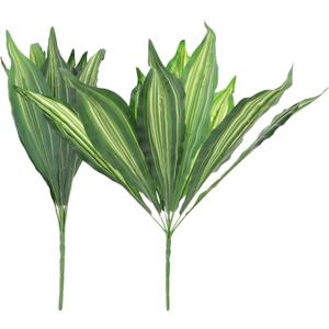 Healifty 2pcs Lifelike Snake Plant Faux Plants Artificial Potted for Home Decor Indoor Outdoor