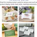 Avery Printable Tent Cards with Sure Feed Technology, 2-1/2" x 8-1/2", Matte White with Embossed Border, 100 Blank Place Cards for Laser and Inkjet Printers (5305)