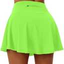 LTMNSZO Women's High Waist Pleated Tennis Skirt Lightweight Athletic Golf Skorts Skirts for Women with 4 Pockets Shorts Small, Light Green